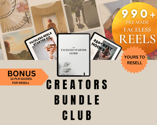 CREATORS CLUB BUNDLE - 990+ Reels & 10+PLR Products